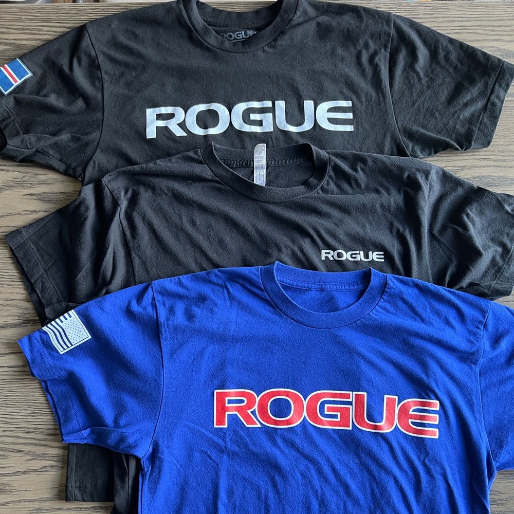 3 Mens Rogue Fitness shirts size medium